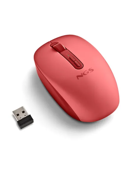 NGS Fog Dual Red ratón 2,4GHz Bluetooth 5.2 dual
