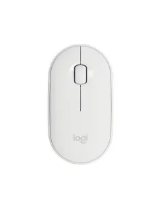 Logitech Pebble M350 Ratón Óptico Inalámbrico Blanco