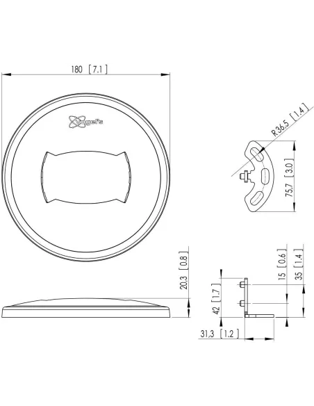 Vogel's PFA 9103: placa de suelo Connect-it para PUC 25xx