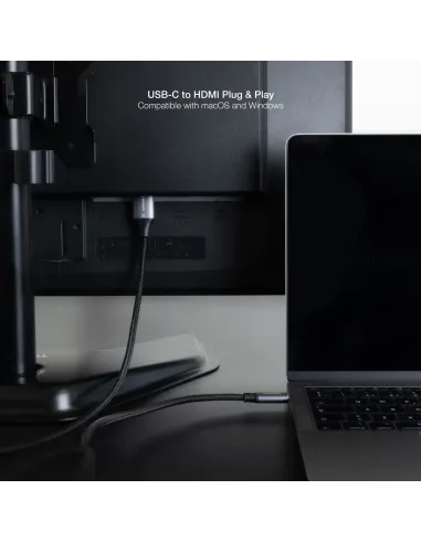 Cable Conversor Nanocable 10.15.5262 USB-C a HDMI 4K 1,8M