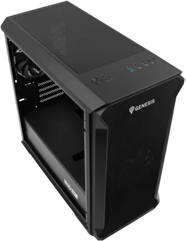 Torre GENESIS Irid 503 V2 Negra micro ATX malla y cristal