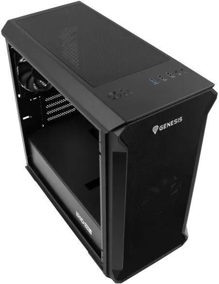 Torre GENESIS Irid 503 V2 Negra micro ATX malla y cristal