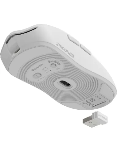 Genesis Zircon 500 G2 Blanco, ratón gaming 10000 DPI PMW3325