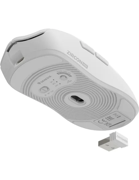 Genesis Zircon 500 G2 Blanco, ratón gaming 10000 DPI PMW3325