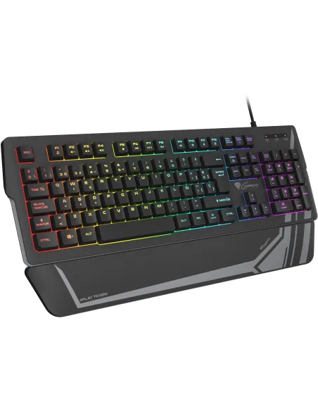 Genesis Rhod 350 RGB Negro: teclado membrana ES 104 teclas