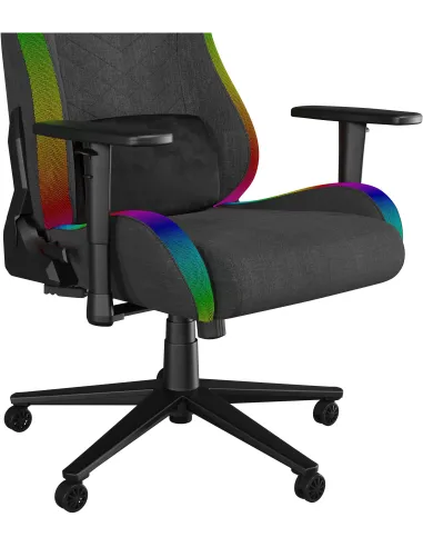 Genesis Trit 660 RGB Gris Negro silla gaming tela 2D 150 Kg