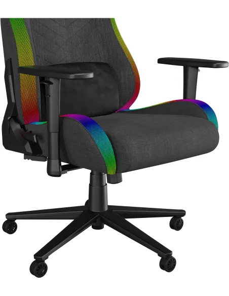 Genesis Trit 660 RGB Gris Negro silla gaming tela 2D 150 Kg