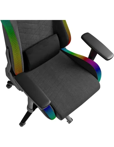 Genesis Trit 660 RGB Gris Negro silla gaming tela 2D 150 Kg