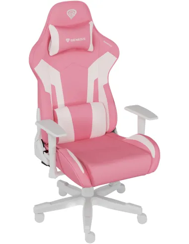 Genesis Nitro 710 Blanco Rosa: silla gaming 2D 135° y 150 kg