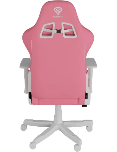 Genesis Nitro 710 Blanco Rosa: silla gaming 2D 135° y 150 kg