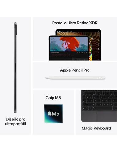 Tablet Apple iPad Pro M5 11" Wi?Fi+Cellular 512GB Plata