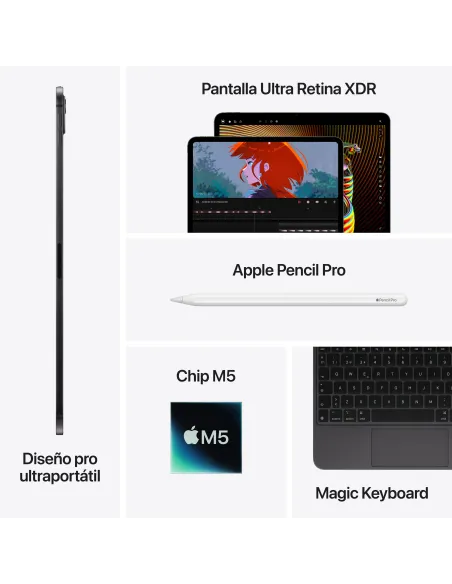 Tablet Apple iPad Pro M5 11" Wi?Fi+Cellular 512GB Plata