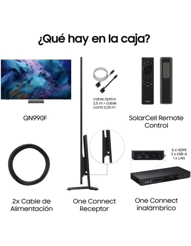 Televisión Samsung TQ85QN990FT 85" Neo QLED 8K con 5 HDMI