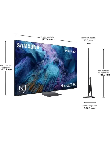 Televisión Samsung TQ85QN990FT 85" Neo QLED 8K con 5 HDMI