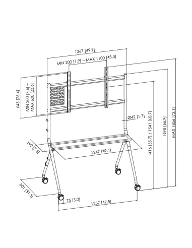 Vogel's Trolley Essential T1021 soporte para TV de 65-98"