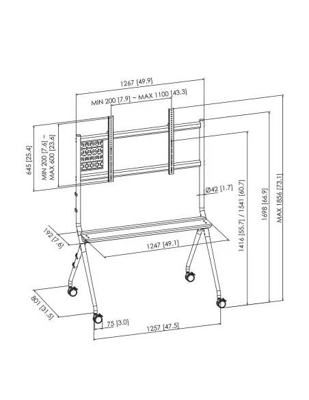 Vogel's Trolley Essential T1021 soporte para TV de 65-98"
