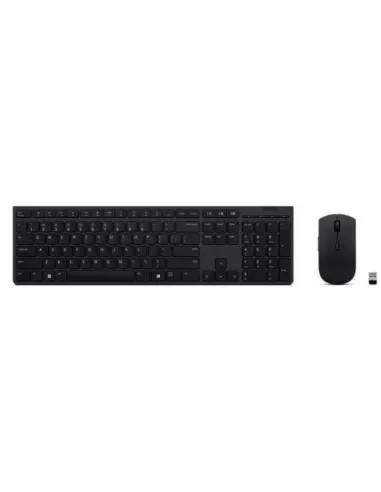 Lenovo 4X31R64344 Combo de teclado y mouse inalámbrico profesional compacto para oficina y escritorio recargable