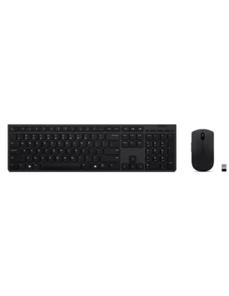 Lenovo 4X31R64344 Combo de teclado y mouse inalámbrico profesional compacto para oficina y escritorio recargable