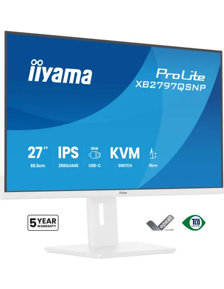 Iiyama ProLite XB2797QSNP-W1 27" QHD USB-C KVM RJ-45 Blanco