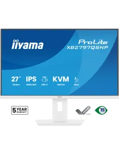 Iiyama ProLite XB2797QSNP-W1 27" QHD USB-C 96 W KVM RJ-45 Blanco-1410093