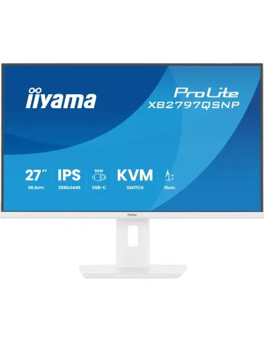 iiyama XB2797QSNP-W1 27 QHD USB-C KVM RJ-45 blanco