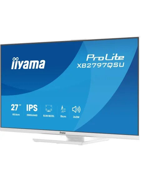 iiyama ProLite XB2797QSU-W1 27" QHD IPS 75Hz con hub USB 4x