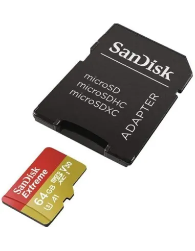 SanDisk Extreme MicroSDXC 64GB UHS-I A2 V30 Clase 10 con Adaptador SD