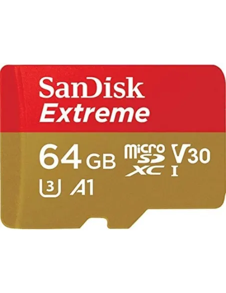 SanDisk Extreme MicroSDXC 64GB UHS-I A2 V30 Clase 10 con Adaptador SD