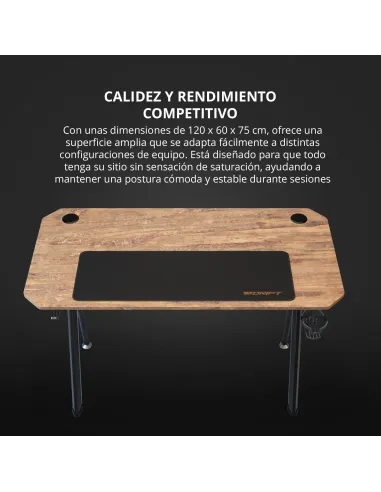 Escritorio gaming Drift DZ175 RGB Madera 120x60 con LED RGB