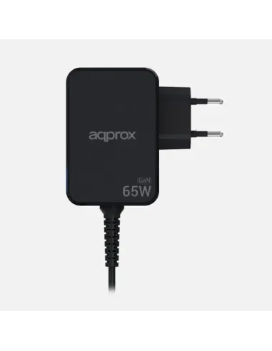 Cargador USB-C approx! APPA65GAN de 65W GaN PD para portátil