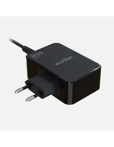 Cargador USB-C approx! APPA65GAN de 65W GaN PD para portátil