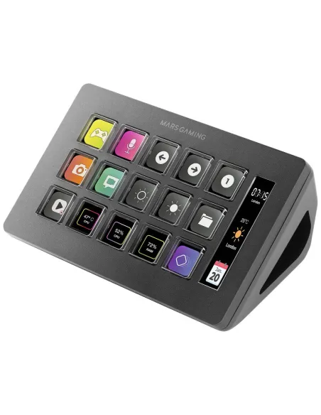 Mars Gaming MSD-ONE control deck 15 teclas LCD USB-C