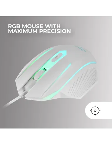 Mars Gaming MCP124WES blanco combo teclado ratón alfombrilla