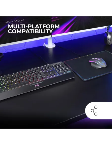 Mars Gaming MCP124ES combo teclado ratón RGB ES USB
