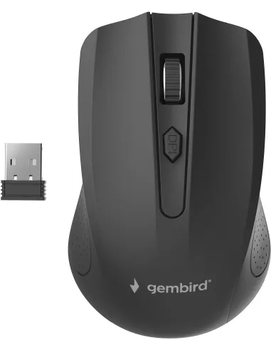 Gembird MUSW-4B-04 Ratón Óptico Inalámbrico 1600 DPI Negro