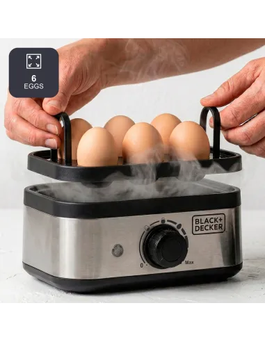 BLACK+DECKER BXKS4800E cuecehuevos 6 huevos 400W auto