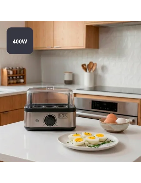 BLACK+DECKER BXKS4800E cuecehuevos 6 huevos 400W auto