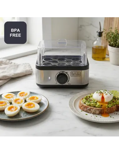 BLACK+DECKER BXKS4800E cuecehuevos 6 huevos 400W auto