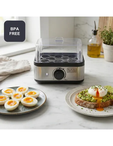 BLACK+DECKER BXKS4800E cuecehuevos 6 huevos 400W auto