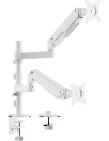 AISENS DT32TSR-441 Soporte de Mesa ECO Contrapeso Giratorio e Inclinable Doble Brazo para Pantalla de 17-32"
