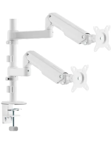 AISENS DT32TSR-441 brazo doble 17-32" blanco VESA 9 kg