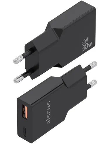 AISENS A110-1005 cargador GaN 30W USB-C + USB-A móvil