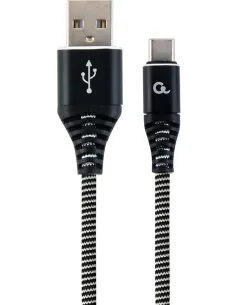 Gembird Cablexpert CC-USB2B-AMCM-1M-BW cable USB-A a USB-C Trenzado de 1 m-AATCAT0534