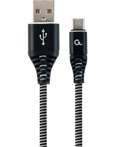 Gembird CC-USB2B-AMCM-1M-BW cable USB-A a USB-C Trenzado de 1 m