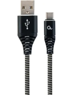Gembird CC-USB2B-AMCM-2M-BW cable USB-A a USB-C Trenzado de 2 m-AATCAT0535