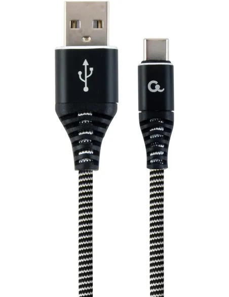 Gembird CC-USB2B-AMCM-2M-BW cable USB-A a USB-C Trenzado de 2 m