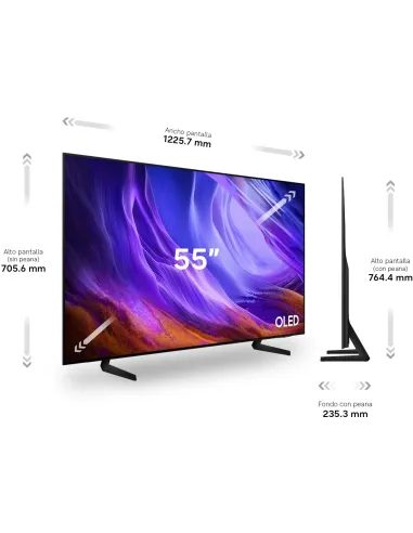 Televisor Samsung OLED S83H 55" 120 Hz con 4 HDMI gaming Pro