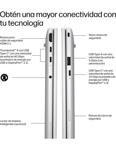 Portátil Ultrabook e IA HP EliteBook 8 G2a DG0N3ET y W11 Pro