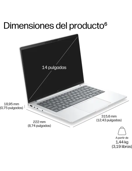 Portátil Ultrabook e IA HP EliteBook 8 G2a DG0N3ET y W11 Pro