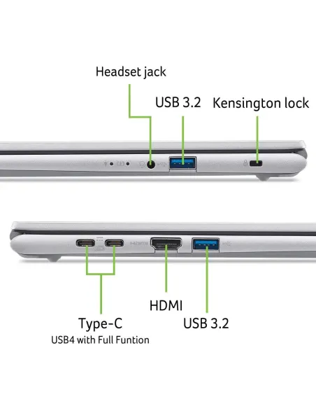 Portátil de trabajo Acer Aspire Go 15 AG15-72P-59YF W11 Home